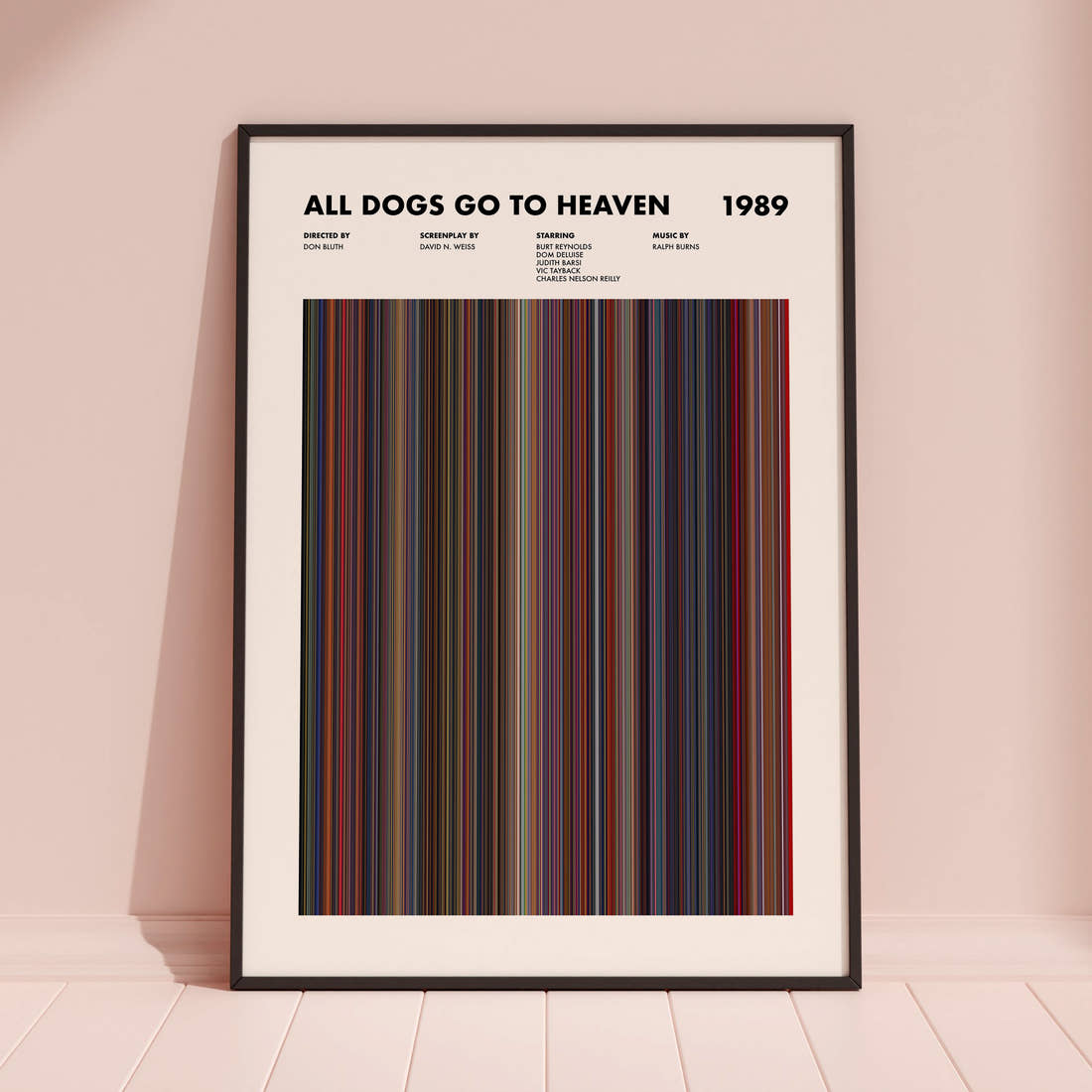 All Dogs Go to Heaven Movie Barcode Poster