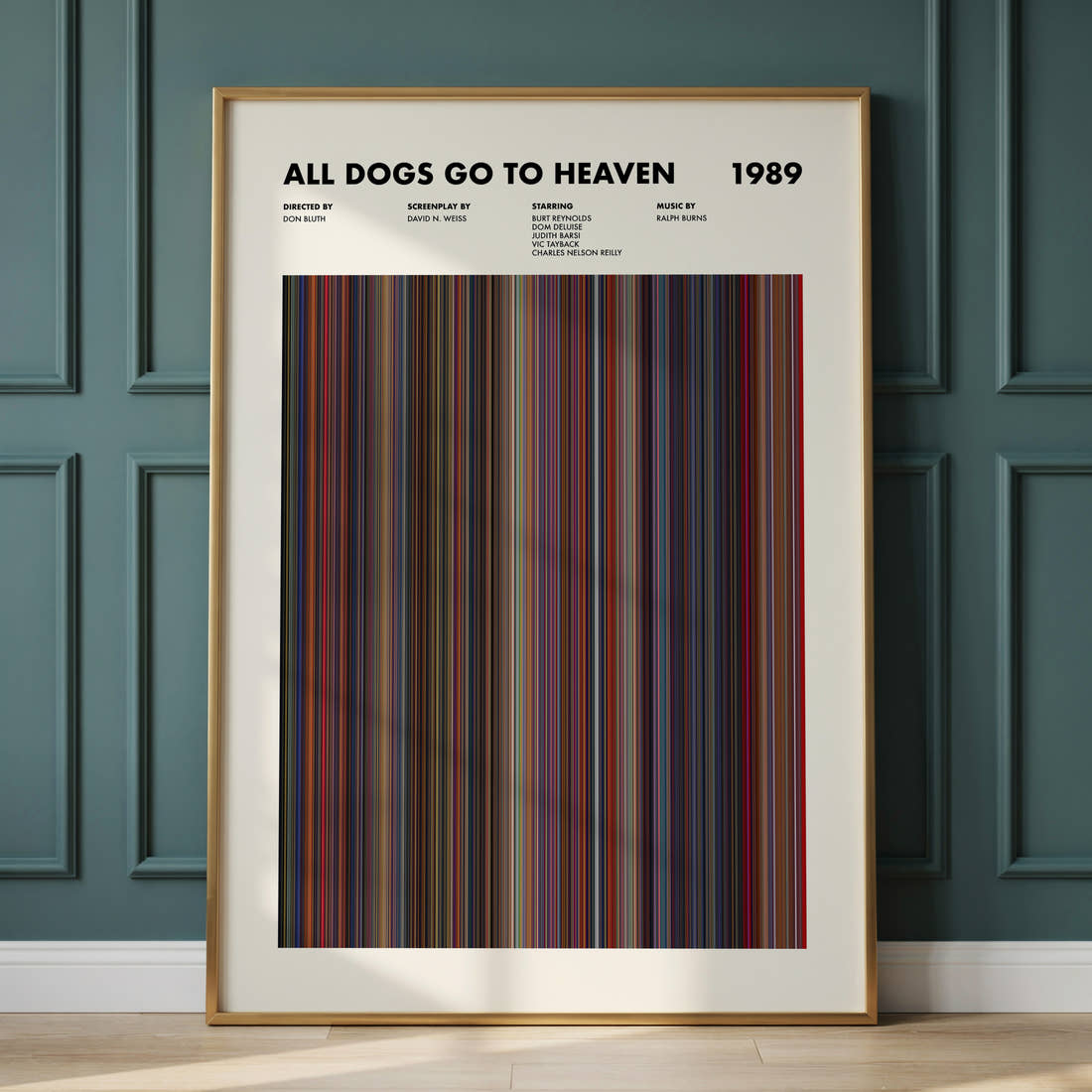 All Dogs Go to Heaven Movie Barcode Poster