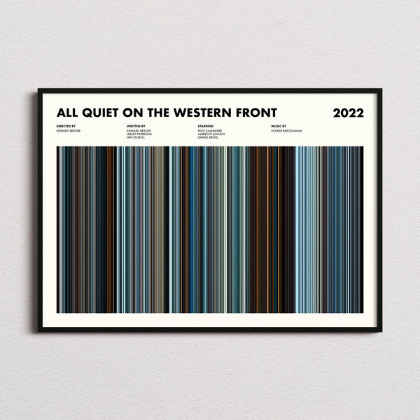 All Quiet on the Western Front Movie Barcode Poster