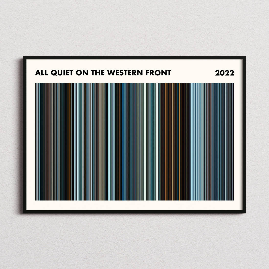 All Quiet on the Western Front Movie Barcode Poster - Simplified