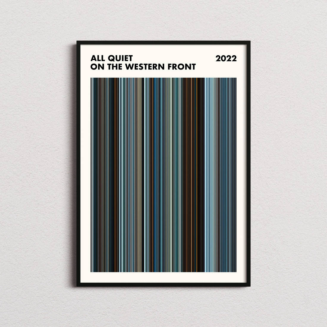 All Quiet on the Western Front Movie Barcode Poster - Simplified