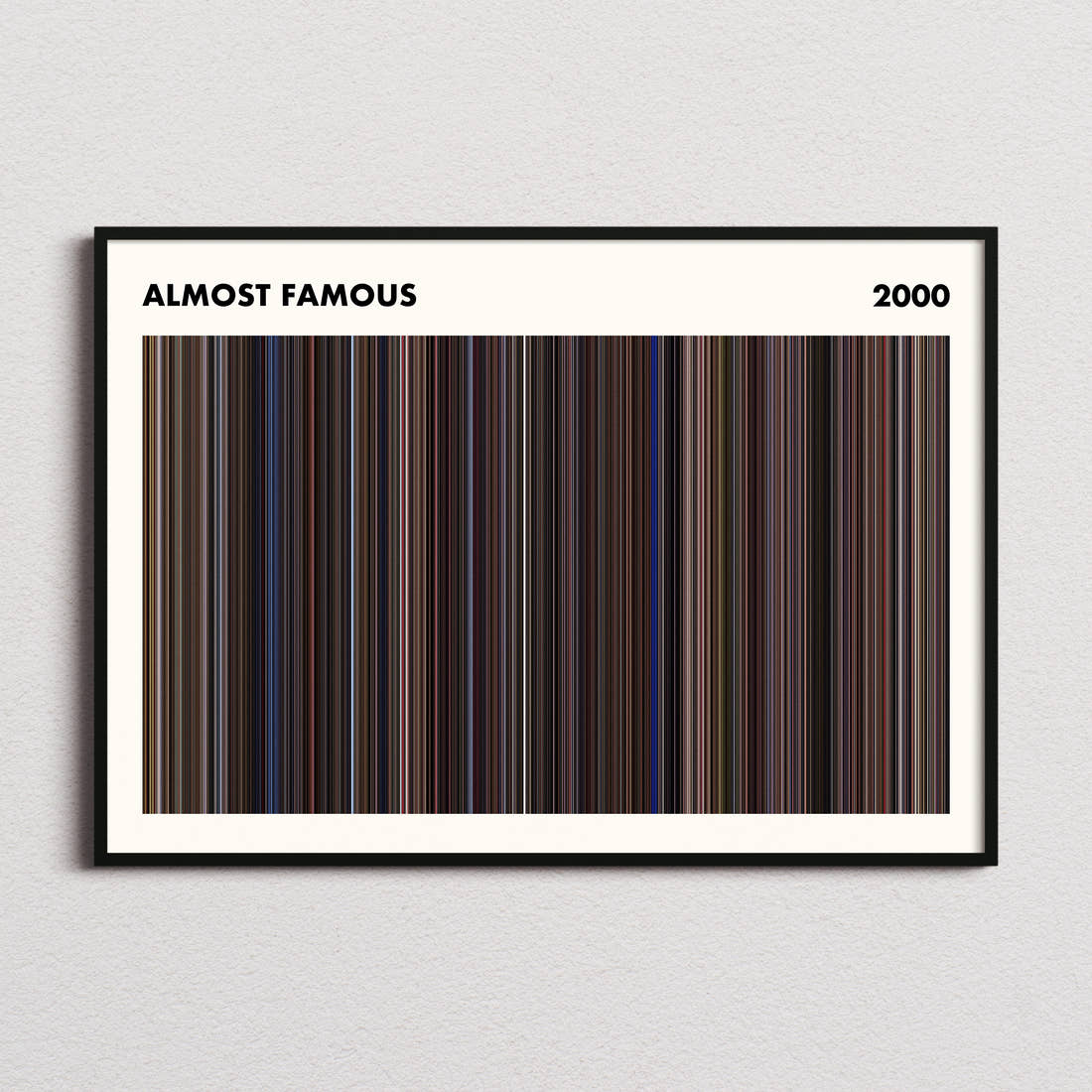 Almost Famous Movie Barcode Poster - Simplified