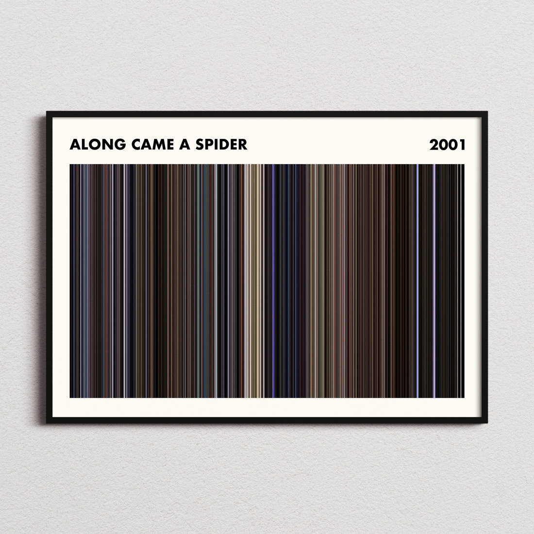 Along Came a Spider Movie Barcode Poster - Simplified