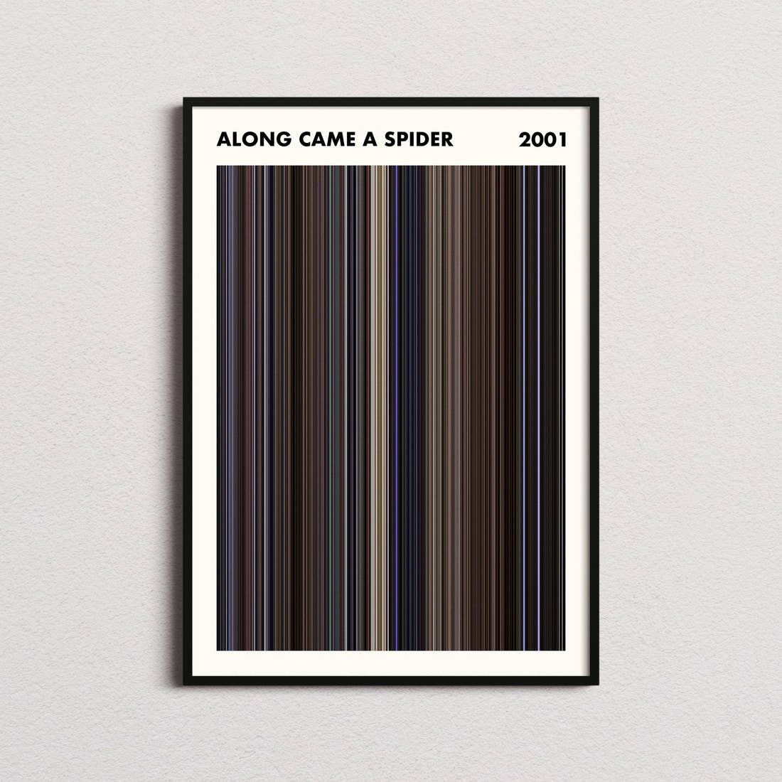 Along Came a Spider Movie Barcode Poster - Simplified