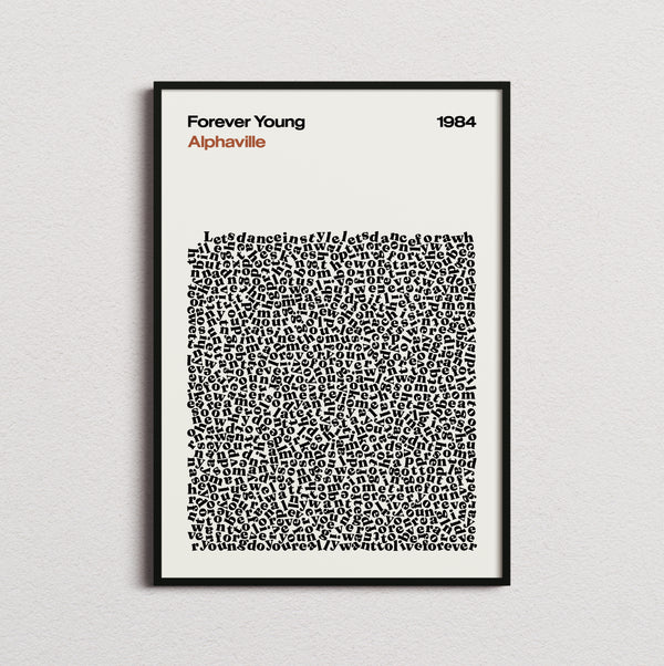Alphaville Forever Young Lyric Print
