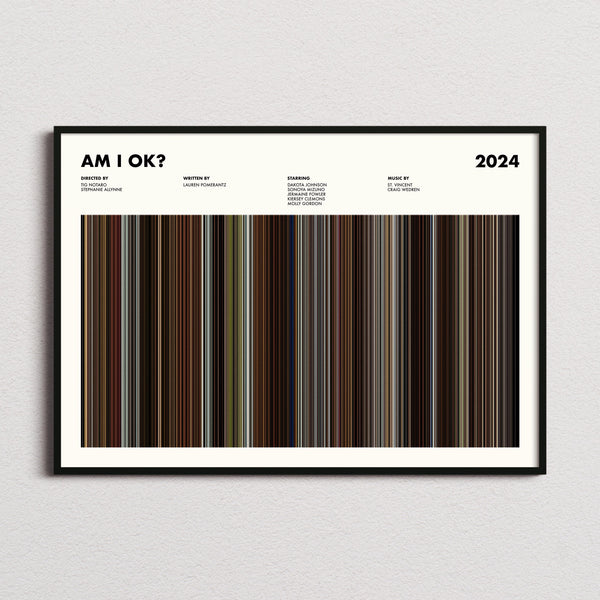 Am I Ok Movie Barcode Poster