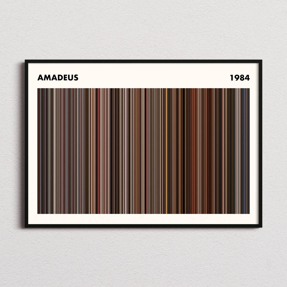 Amadeus Movie Barcode Poster - Simplified