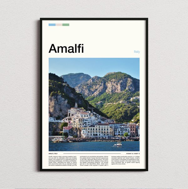 Amalfi - Cliffside Coastal Town - Travel Print