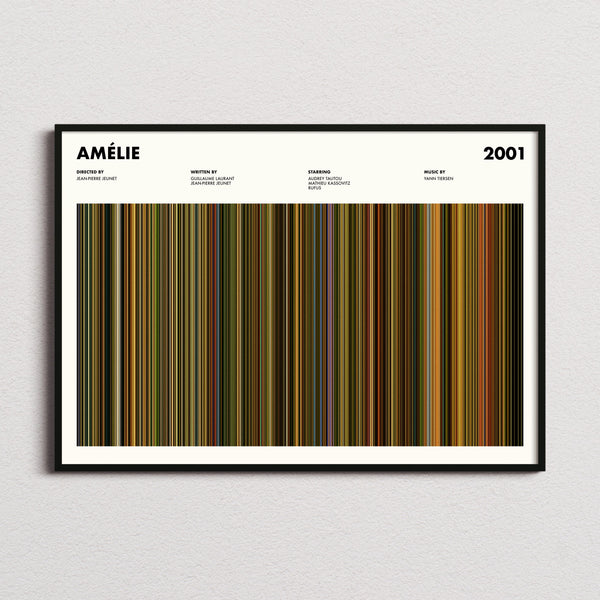 Amelie Movie Barcode Poster