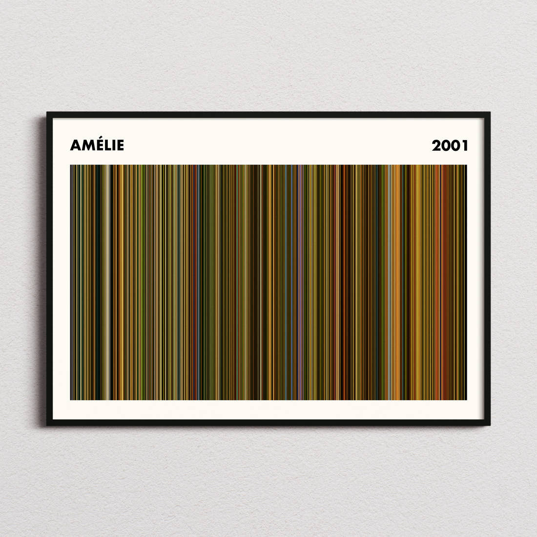 Amélie Movie Barcode Poster - Simplified