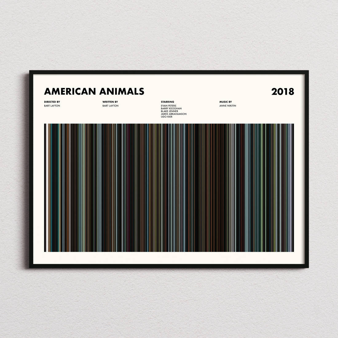American Animals Movie Barcode Poster