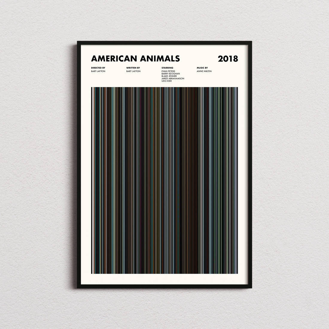 American Animals Movie Barcode Poster