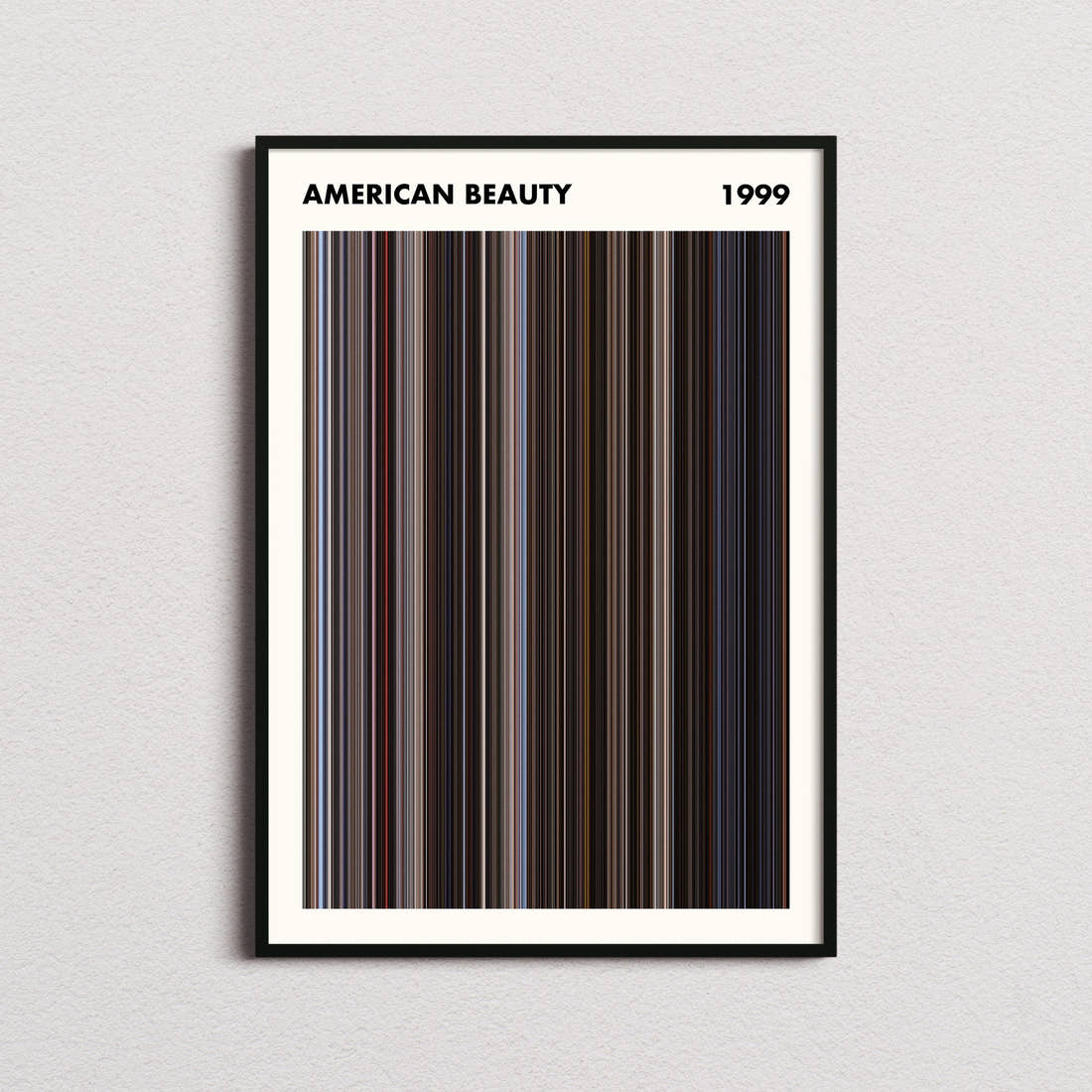 American Beauty Movie Barcode Poster - Simplified