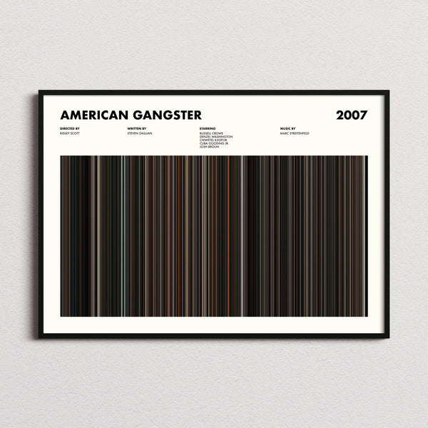 American Gangster Movie Barcode Poster