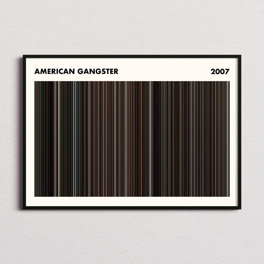 American Gangster Movie Barcode Poster - Simplified