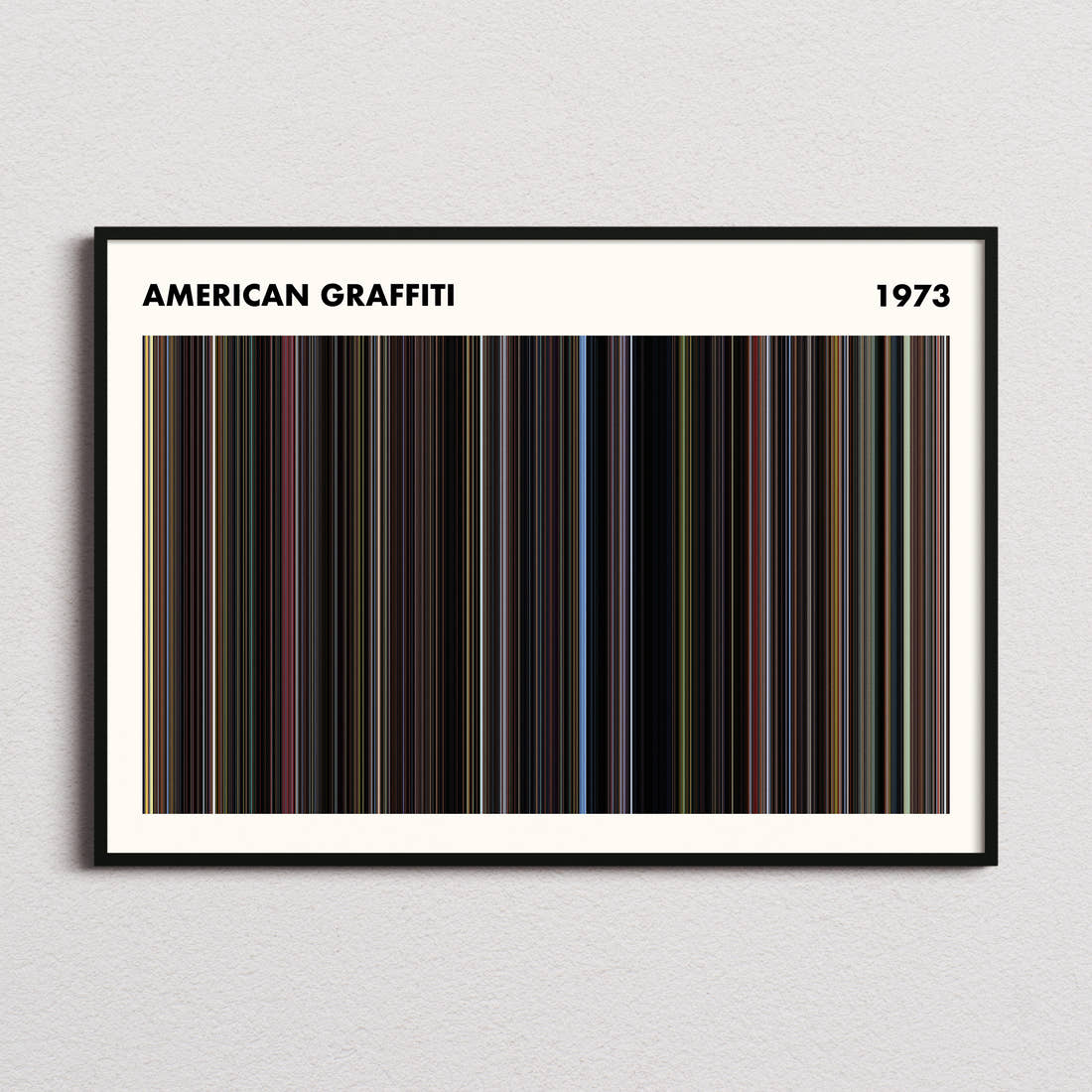 American Graffiti Movie Barcode Poster - Simplified