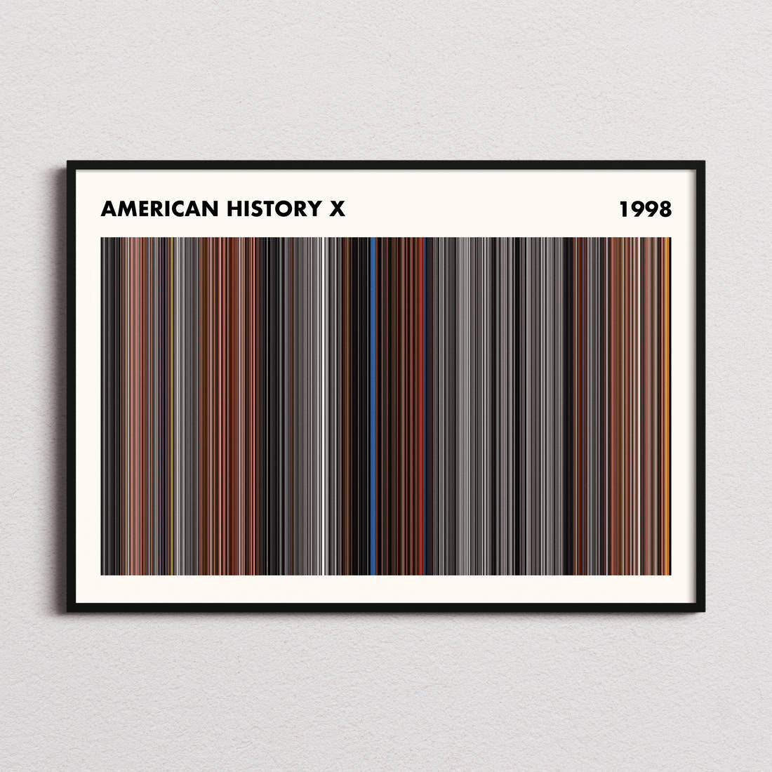 American History X Movie Barcode Poster - Simplified
