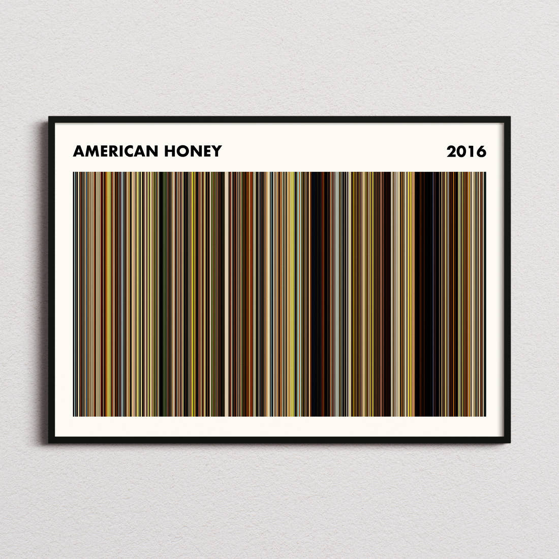 American Honey Movie Barcode Poster - Simplified