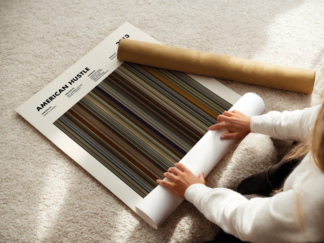 American Hustle Movie Barcode Poster