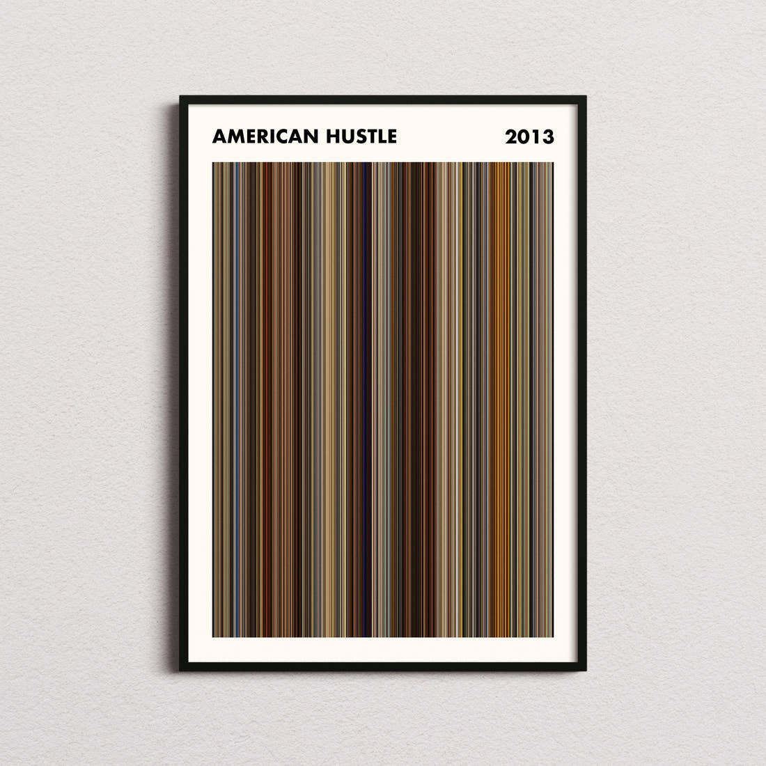 American Hustle Movie Barcode Poster - Simplified