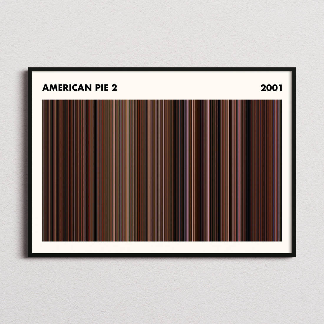 American Pie 2 Movie Barcode Poster - Simplified