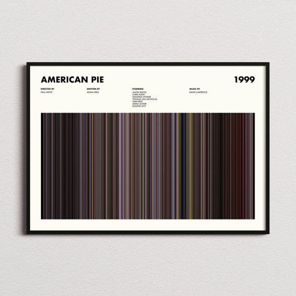 American Pie Movie Barcode Poster