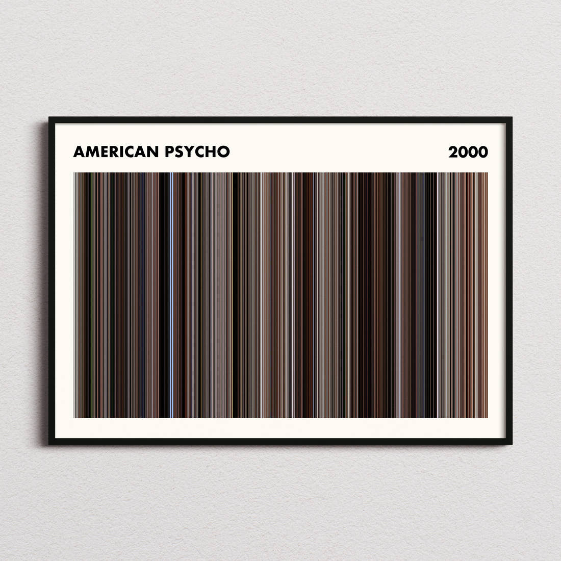 American Psycho Movie Barcode Poster - Simplified