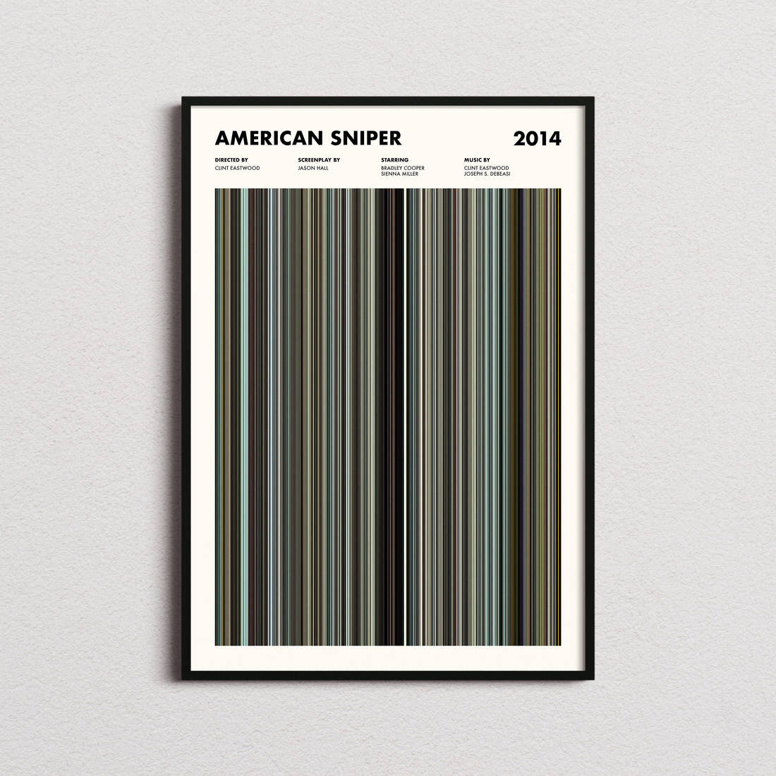 American Sniper Movie Barcode Poster