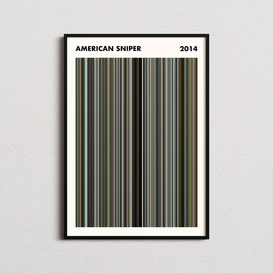 American Sniper Movie Barcode Poster - Simplified