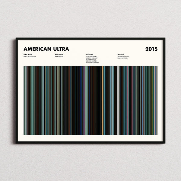 American Ultra Movie Barcode Poster