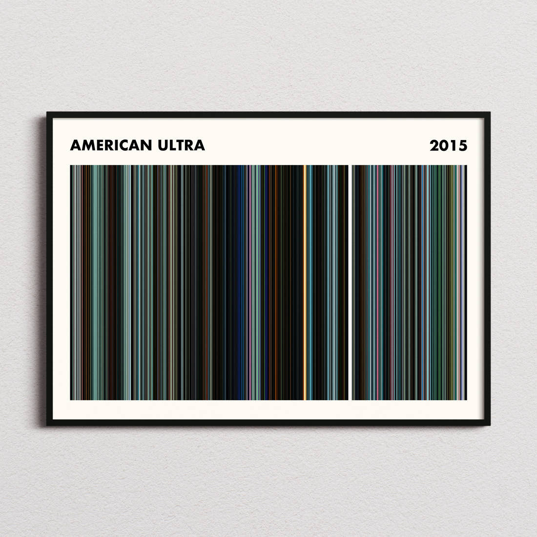 American Ultra Movie Barcode Poster - Simplified
