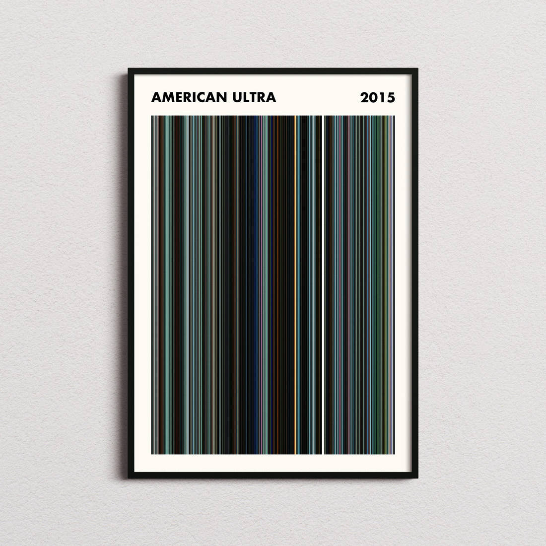 American Ultra Movie Barcode Poster - Simplified