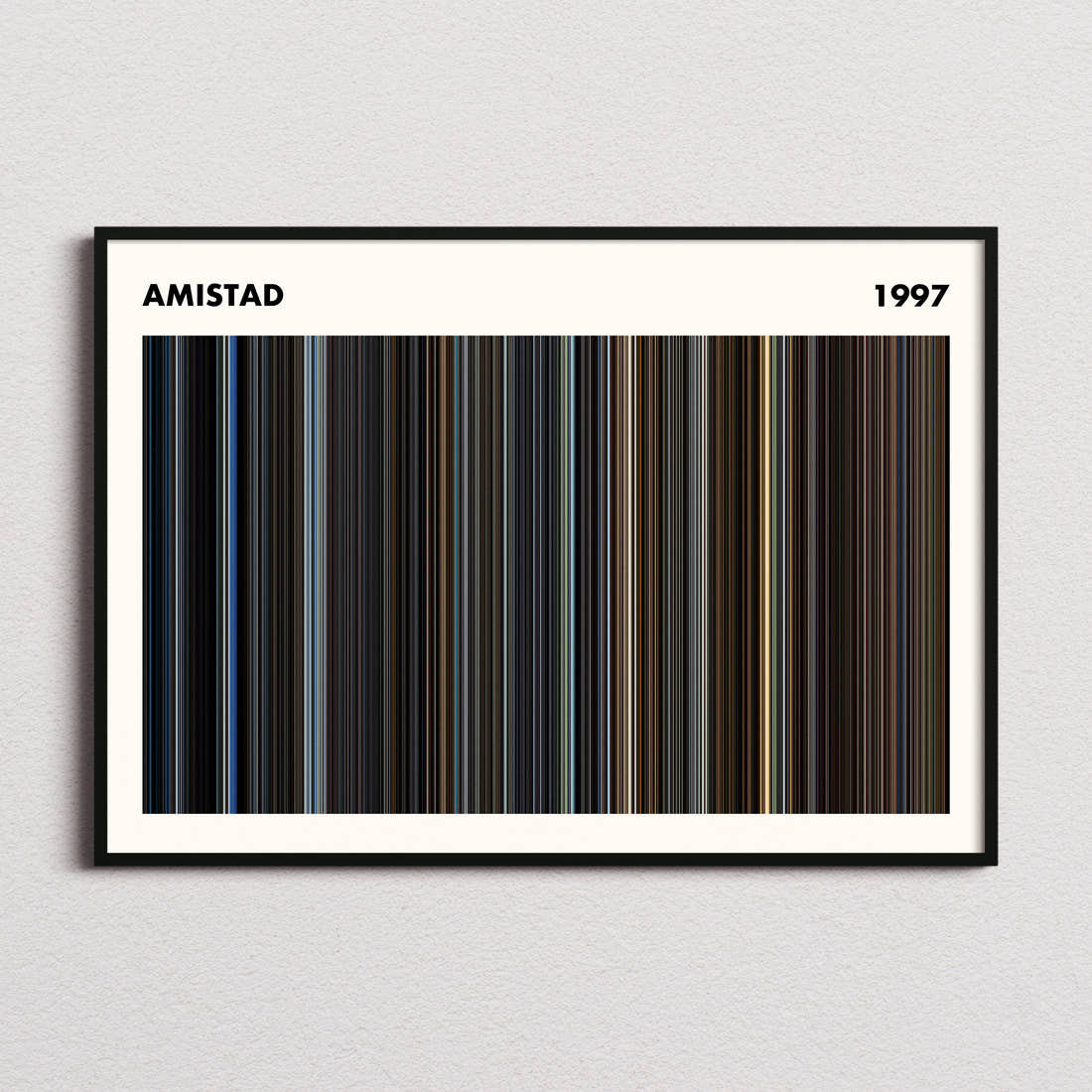 Amistad Movie Barcode Poster - Simplified