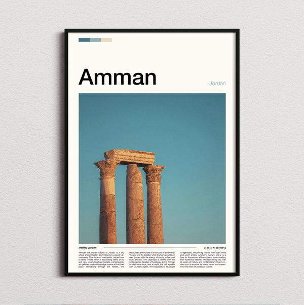 Amman - Temple Of Hercules Columns - Travel Print
