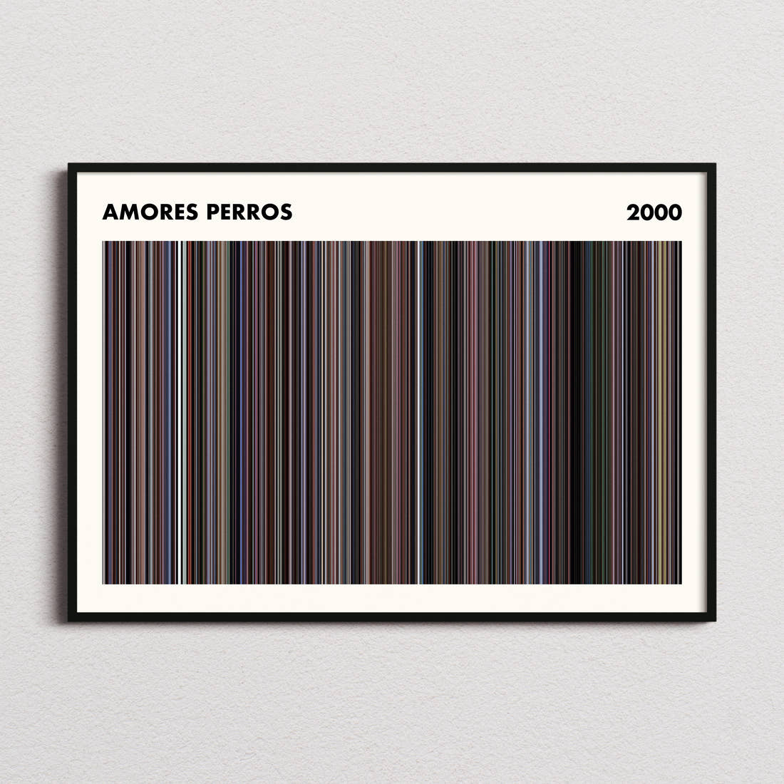 Amores Perros Movie Barcode Poster - Simplified