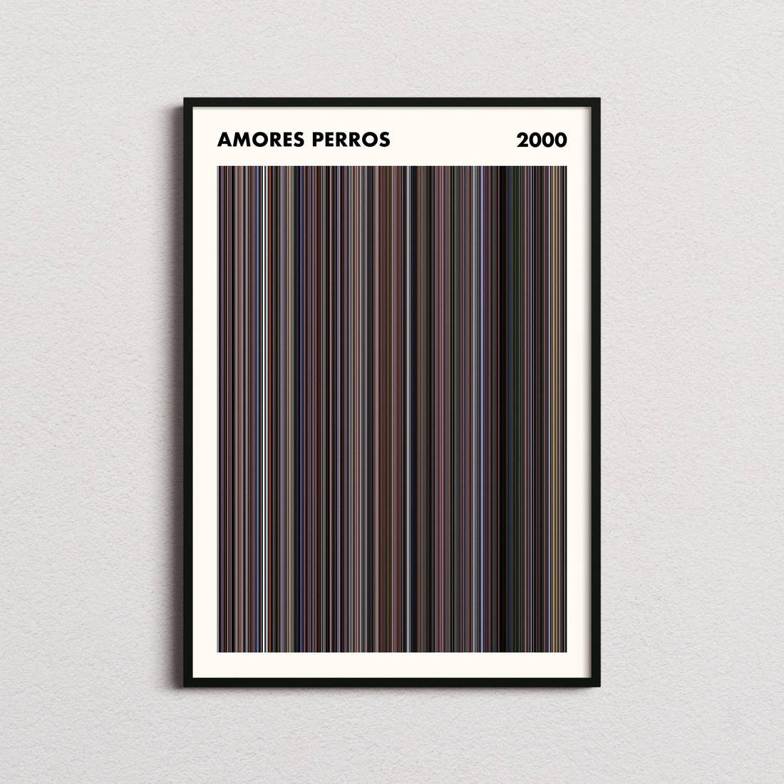 Amores Perros Movie Barcode Poster - Simplified