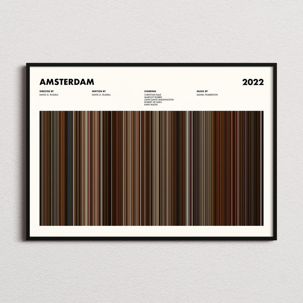 Amsterdam Movie Barcode Poster