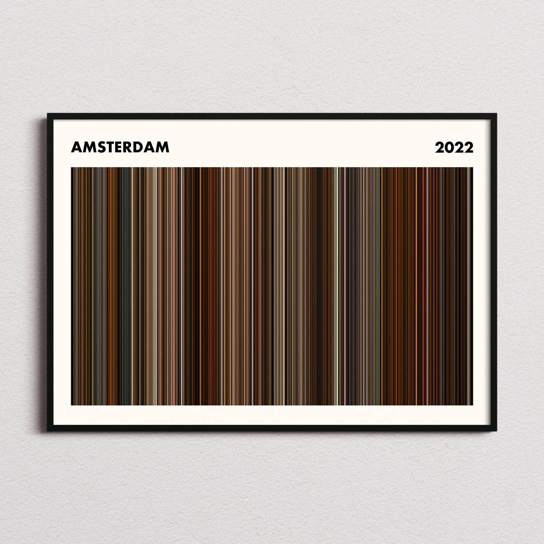 Amsterdam Movie Barcode Poster - Simplified
