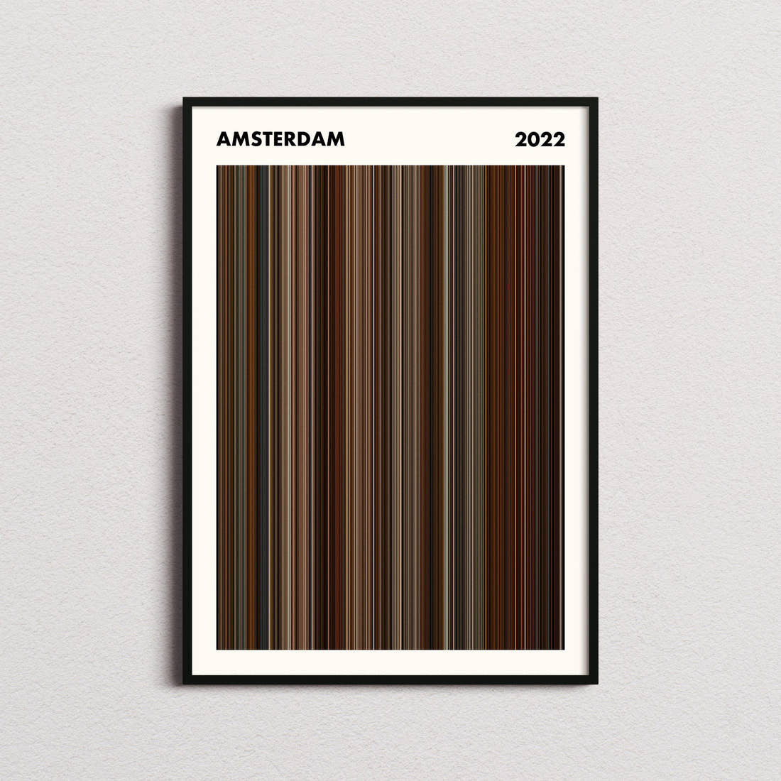 Amsterdam Movie Barcode Poster - Simplified