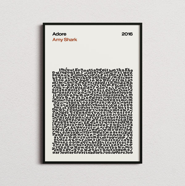 Amy Shark Adore Lyric Print