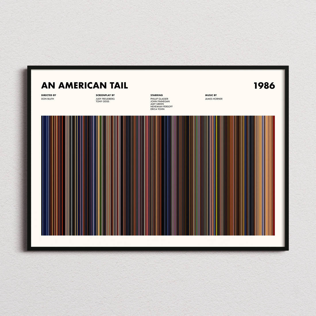An American Tail Movie Barcode Poster