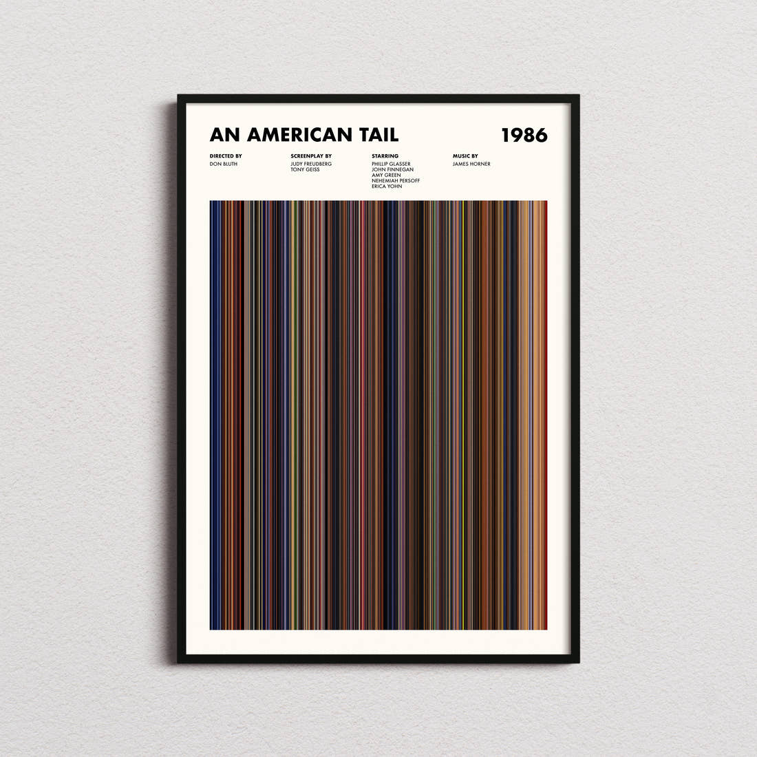 An American Tail Movie Barcode Poster