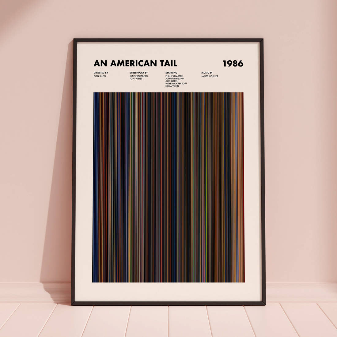 An American Tail Movie Barcode Poster