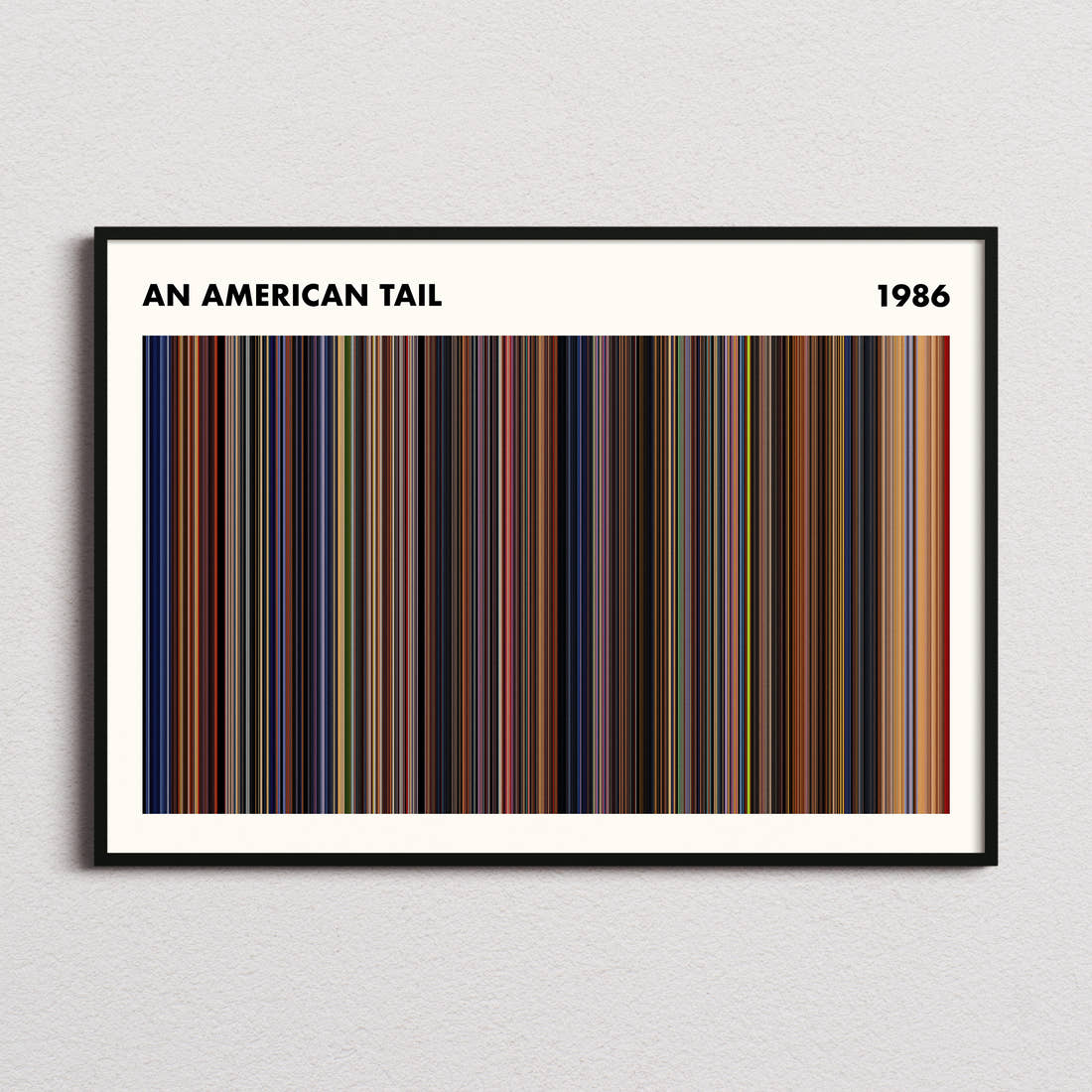 An American Tail Movie Barcode Poster - Simplified