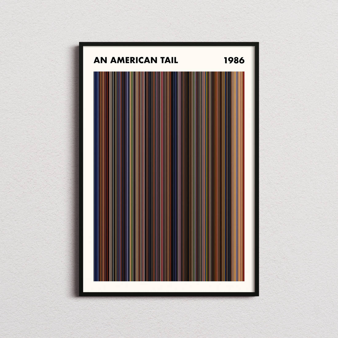 An American Tail Movie Barcode Poster - Simplified