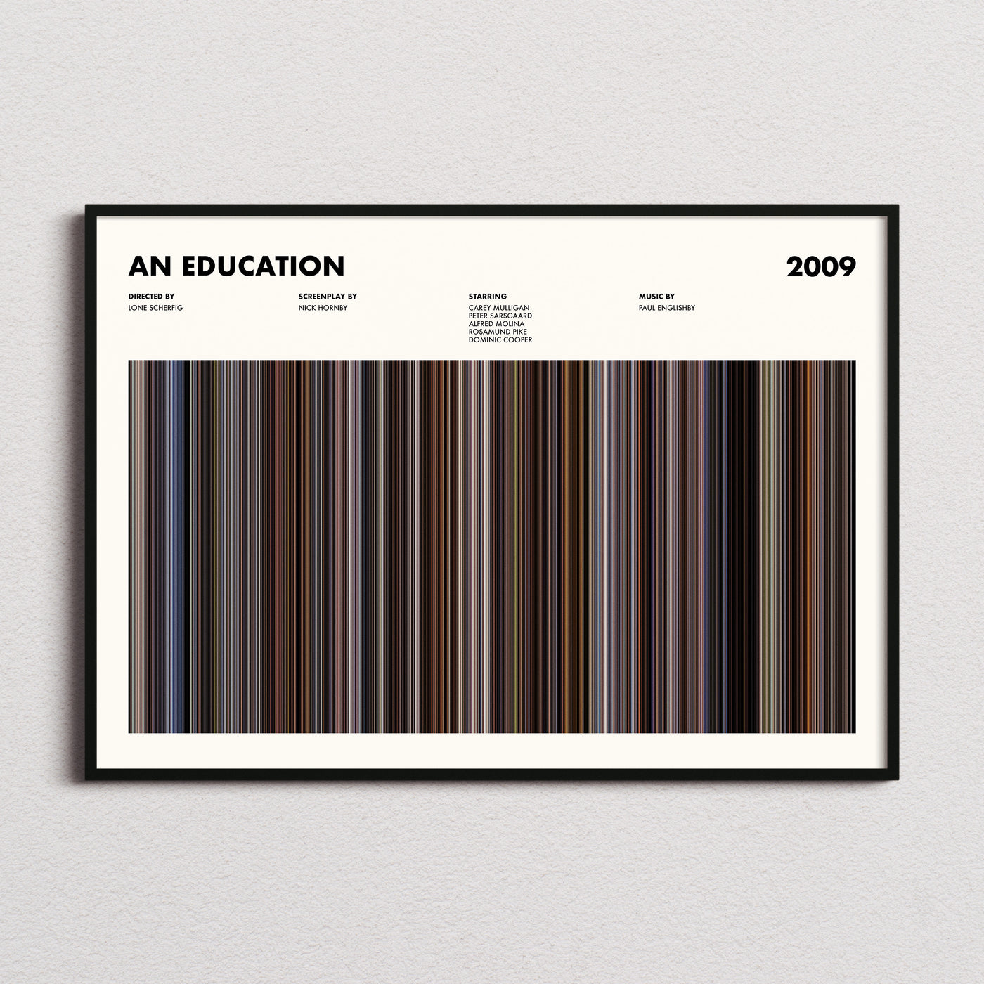 An Education Movie Barcode Poster