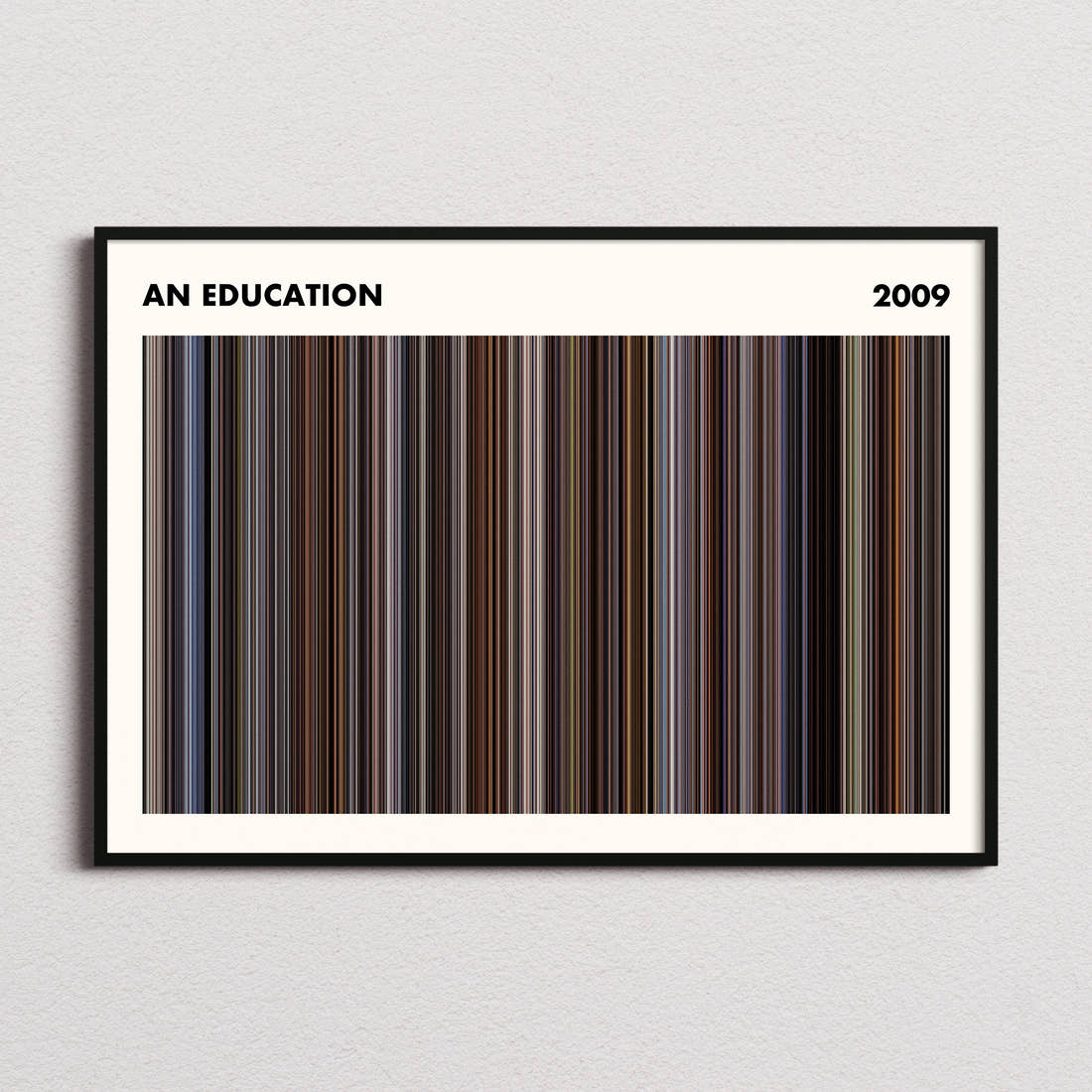 An Education Movie Barcode Poster - Simplified