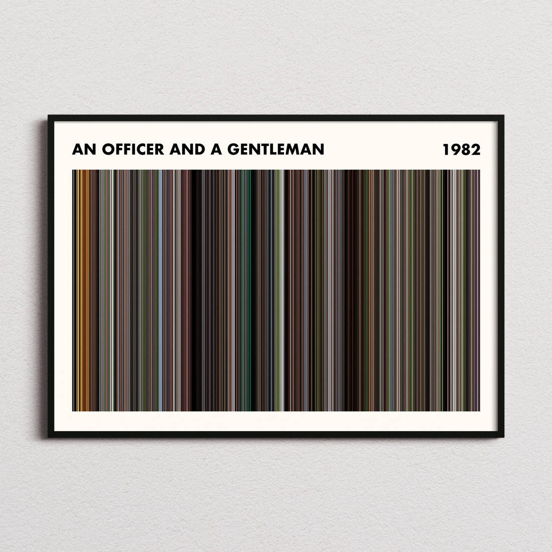 An Officer and a Gentleman Movie Barcode Poster - Simplified