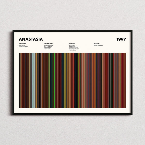 Anastasia Movie Barcode Poster