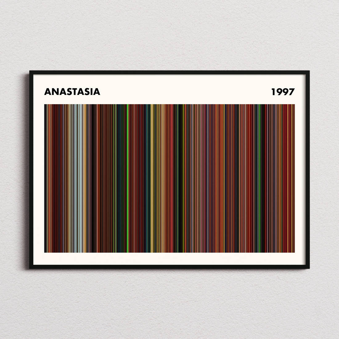 Anastasia Movie Barcode Poster - Simplified